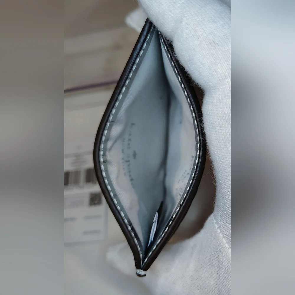 NWT Kate Spade Card Holder - Silver Croc Embossed - Picture 5 of 8